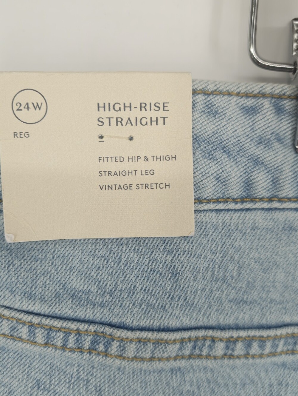 High Rise Slim Straight Jeans Size 24W - Picture 4 of 6